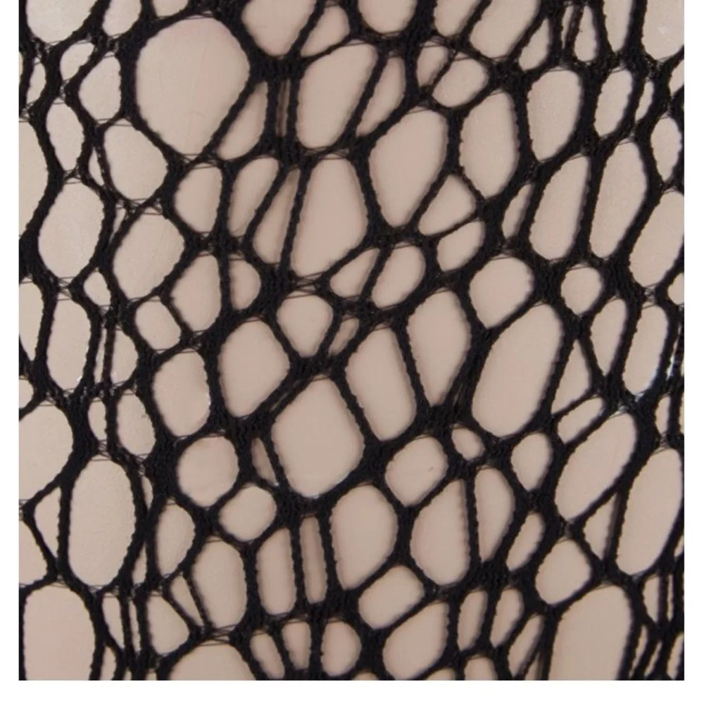 Wolford Cyndi Tights Size M – Asymmetric Pattern Luxury Hosiery NWT